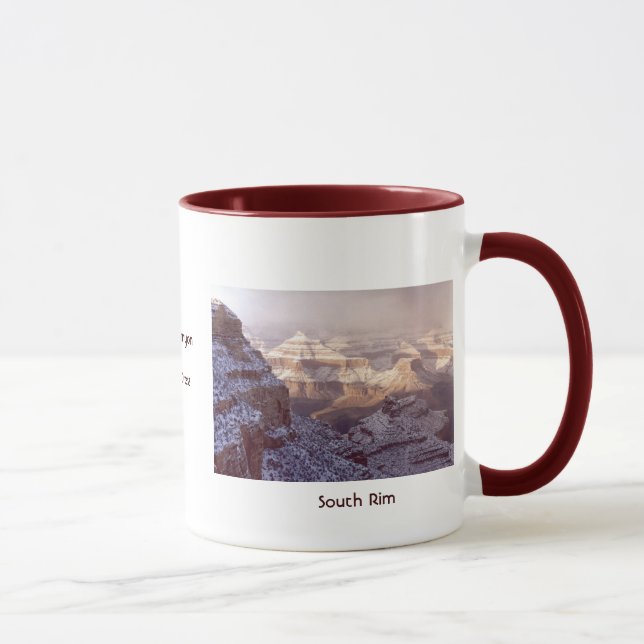 Grand Canyon in winter snow. Mug (Right)