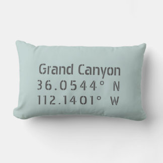 Grand Canyon Latitude Longitude Lumbar Pillow