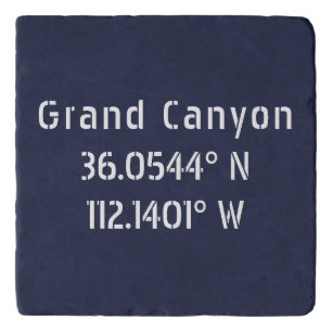 Grand Canyon Latitude Longitude Trivet