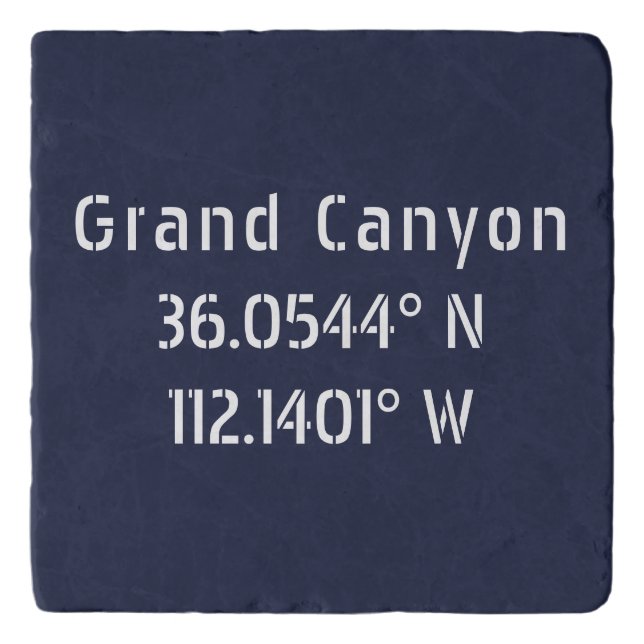 Grand Canyon Latitude Longitude Trivet (Front)