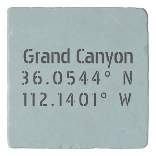 Grand Canyon Latitude Longitude Trivet