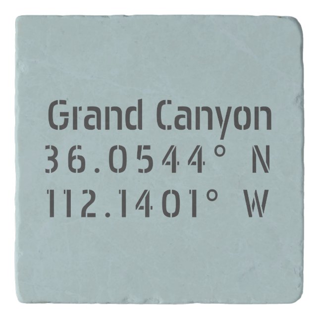 Grand Canyon Latitude Longitude Trivet (Front)