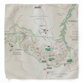 Grand Canyon map bandana