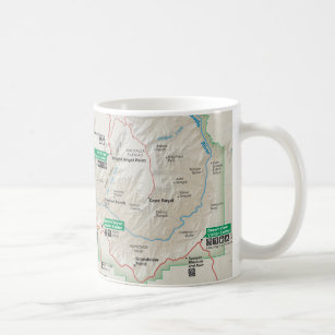 Grand Canyon map mug