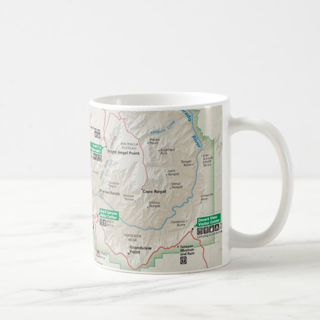 Grand Canyon map mug (Right)