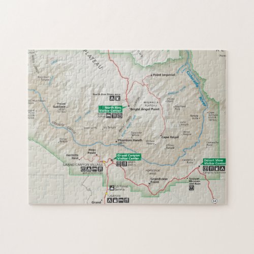 Grand Canyon map puzzle