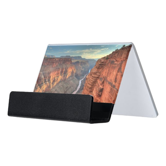 Grand Canyon National Park 3 Desk Business Card Holder (Angled Front)