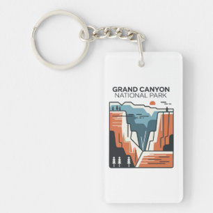 Grand Canyon National Park Abstract Illustration Keychain