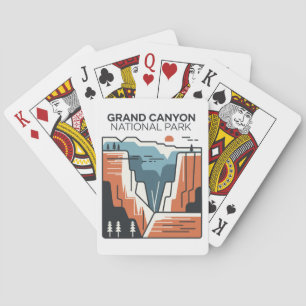 Grand Canyon National Park Abstract Illustration Poker Cards