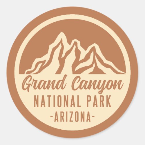 Grand Canyon National Park Arizona Classic Round Sticker