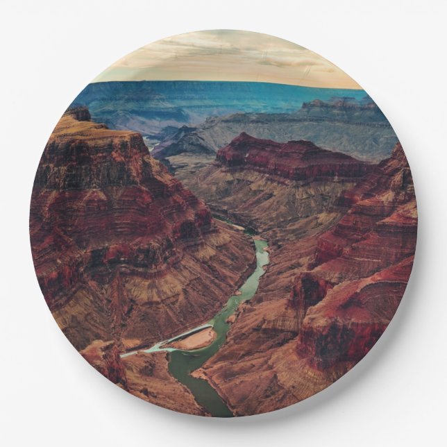 Grand Canyon National Park Arizona, Colorado River Paper Plates (Front)