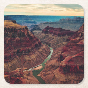 Grand Canyon National Park Arizona, Colorado River Square Paper Coaster