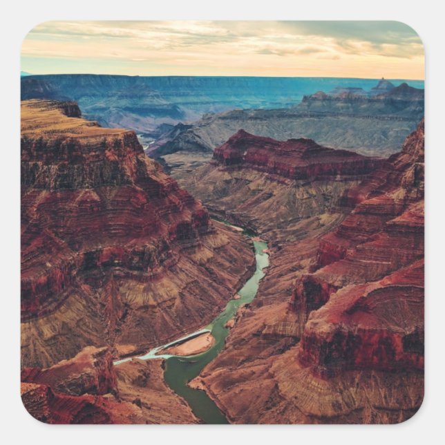 Grand Canyon National Park Arizona, Colorado River Square Sticker (Front)