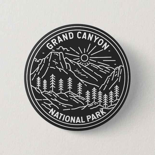 Grand Canyon National Park Arizona Monoline   Button (Front)