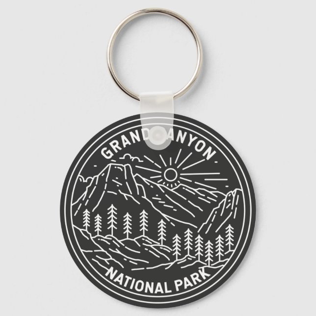 Grand Canyon National Park Arizona Monoline  Keychain (Front)