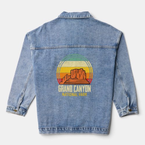 Grand Canyon National Park Arizona Mountains Color Denim Jacket