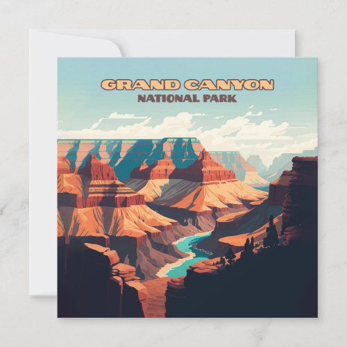 Grand Canyon National Park Arizona Retro
