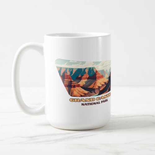 Grand Canyon National Park Arizona Retro  Coffee Mug