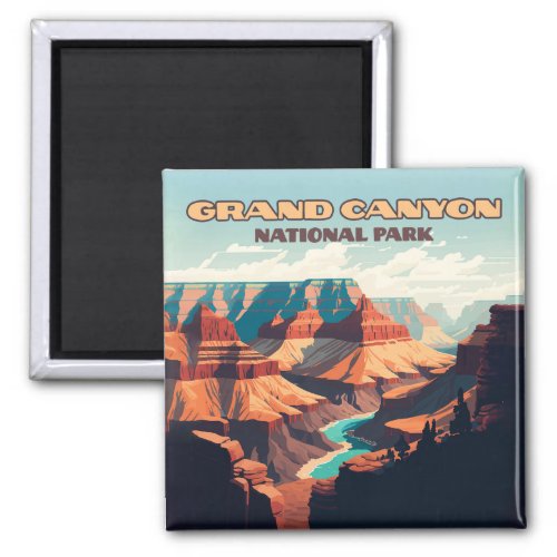 Grand Canyon National Park Arizona Retro Magnet