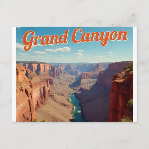 Grand Canyon National Park Arizona Retro Postcard