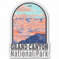 Grand Canyon National Park Arizona Retro