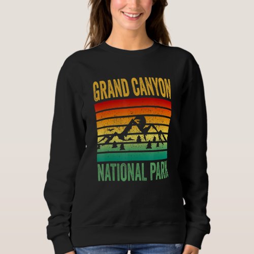 Grand Canyon National Park Arizona Retro Sunset So Sweatshirt