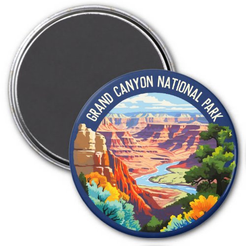 Grand Canyon National Park Arizona Vintage Art Magnet