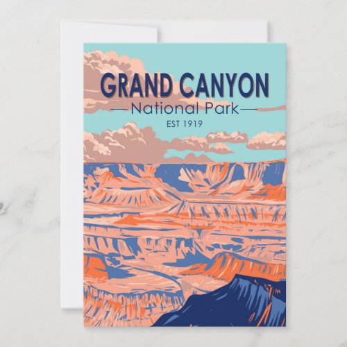  Grand Canyon National Park Arizona Vintage  Holiday Card