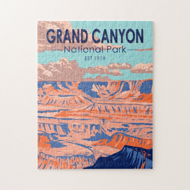  Grand Canyon National Park Arizona Vintage Jigsaw Puzzle (Vertical)