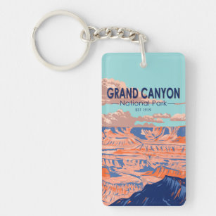  Grand Canyon National Park Arizona Vintage  Keychain