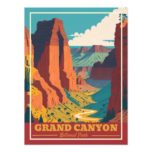 Grand Canyon National Park Arizona Vintage Photo Print