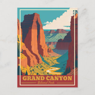 Grand Canyon National Park Arizona Vintage Postcard
