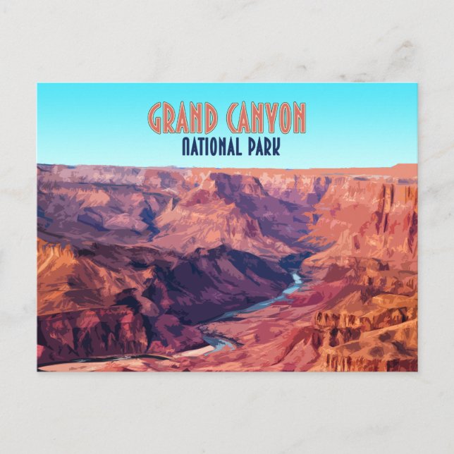 Grand Canyon National Park Arizona Vintage Postcard (Front)