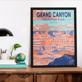 Grand Canyon National Park Arizona Vintage  Poster by Kris_and_Friends at Zazzle