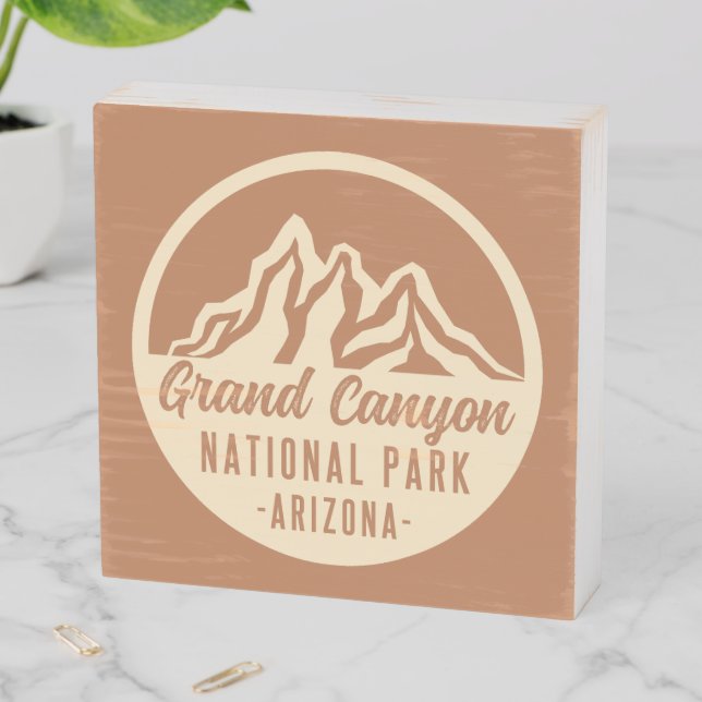 Grand Canyon National Park Arizona Wooden Box Sign (In Situ Horizontal)