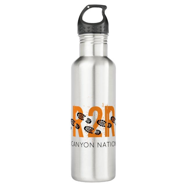 GRAND CANYON NATIONAL PARK Boots R2R Hiking AZ Stainless Steel Water Bottle (Front)