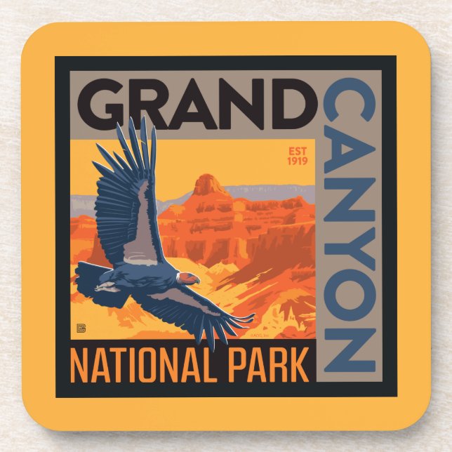 Grand Canyon National Park | Condors Beverage Coaster (Front)