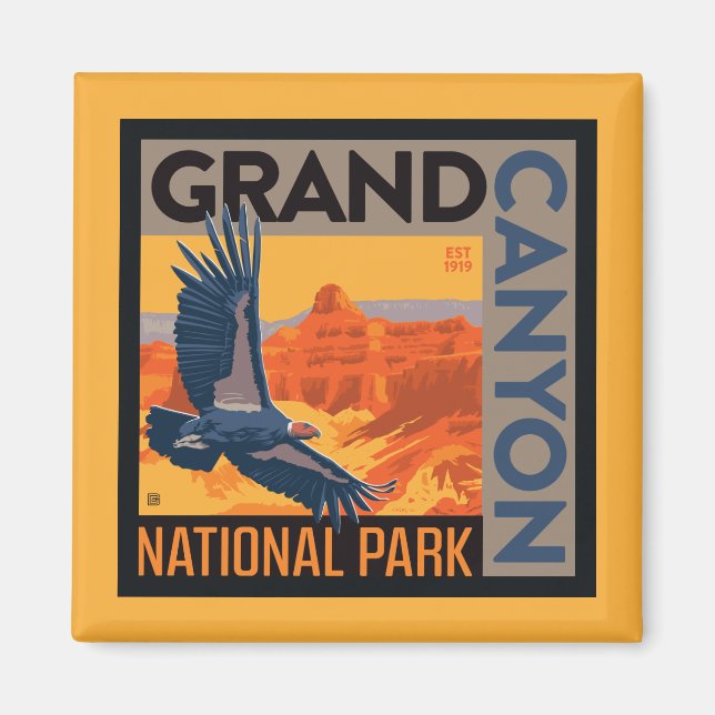 Grand Canyon National Park | Condors Magnet (Front)