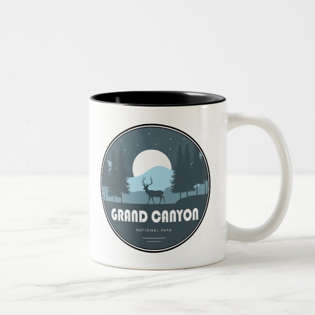 Grand Canyon National Park Deer Two-Tone Coffee Mug (Right)