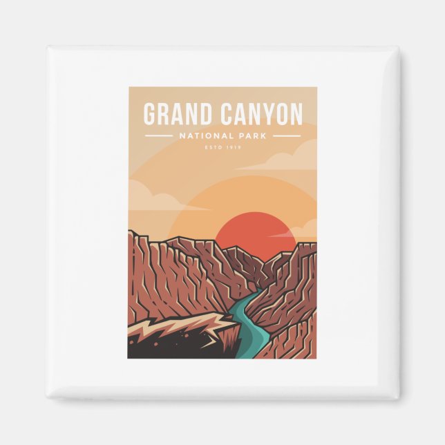 Grand canyon national park emblem patch logo magnet (Front)