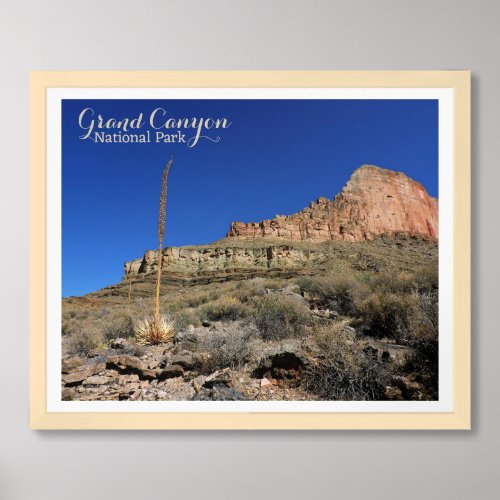 Grand Canyon National Park Hiking Trail Scene Framed Art