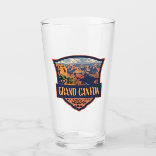 Grand Canyon National Park Illustration Travel Art Glass