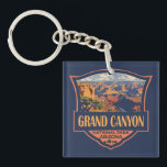 Grand Canyon National Park Illustration Travel Art Keychain<br><div class="desc">Grand Canyon vector artwork design. The park is home to much of the immense Grand Canyon,  with its layered bands of red rock revealing millions of years of geological history.</div>
