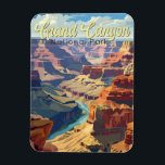 Grand Canyon National Park Illustration Travel Art Magnet<br><div class="desc">Grand Canyon vector artwork design. The park is home to much of the immense Grand Canyon,  with its layered bands of red rock revealing millions of years of geological history.</div>