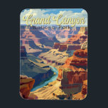 Grand Canyon National Park Illustration Travel Art Magnet<br><div class="desc">Grand Canyon vector artwork design. The park is home to much of the immense Grand Canyon,  with its layered bands of red rock revealing millions of years of geological history.</div>