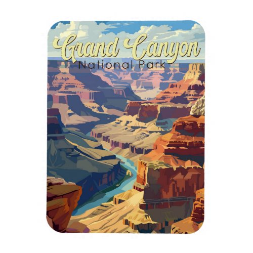 Grand Canyon National Park Illustration Travel Art Magnet