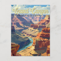 Grand Canyon National Park Illustration Travel Art