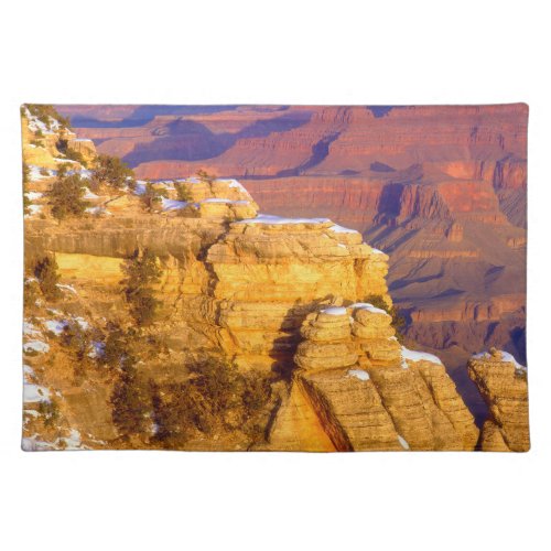 Grand Canyon National Park in Winter Cloth Placemat