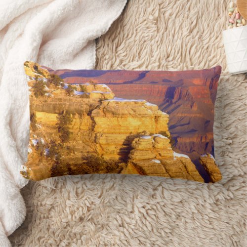 Grand Canyon National Park in Winter Lumbar Pillow