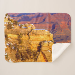 Grand Canyon National Park in Winter Sherpa Blanket